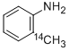 2-TOLUIDINE [METHYL-14C] 化学構造式