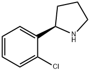 (R)-2-(2-Chlorophenyl)pyrrolidine 化学構造式