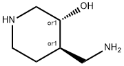 trans-4-Aminomethyl-3-hydroxypiperidine 化学構造式