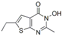 Thieno[2,3-d]pyrimidin-4(3H)-one, 6-ethyl-3-hydroxy-2-methyl- (9CI) 化学構造式