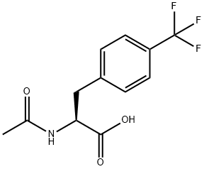 DL-4-三氟甲基乙酰氨基苯丙酸 结构式