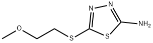 5-[(2-methoxyethyl)thio]-1,3,4-thiadiazol-2-amine Structure