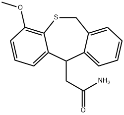 4-Methoxy-6,11-dihydrodibenzo(b,e)thiepin-11-acetic acid amide 结构式