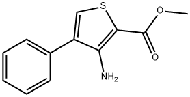 3-氨基-4-苯基噻吩-2-甲酸甲酯, 82437-64-7, 结构式