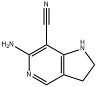 1H-Pyrrolo[3,2-c]pyridine-7-carbonitrile,  6-amino-2,3-dihydro- Struktur