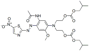 82457-22-5 isobutyl 5-[5-acetamido-2-methoxy-4-[(5-nitrothiazol-2-yl)azo]phenyl]-12-methyl-9-oxo-2,8,10-trioxa-5-azatridecanoate