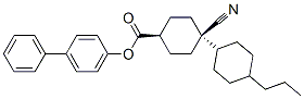 4-Cyano-4'-biphenylyl trans-4-(4-propylcyclohexyl)-1-cyclohexanecarboxylate Struktur