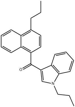 1-プロピル-1H-インドール-3-イル(3-プロピル-1-ナフチル)ケトン 化学構造式