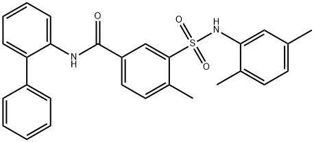 N-(biphenyl-2-yl)-3-(N-(2,5-diMethylphenyl)sulfaMoyl)-4-MethylbenzaMide,824981-55-7,结构式
