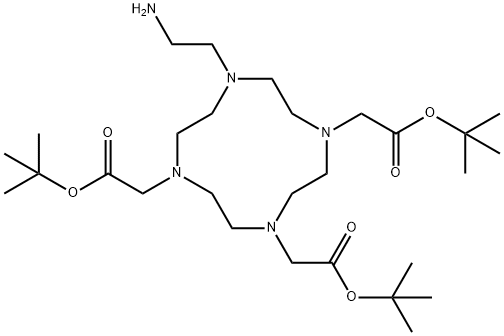 1,4,7,10-Tetraazacyclododecane-1,4,7-triacetic acid, 10-(2-aMinoethyl)-, tris(1,1-diMethylethyl) ester Structure