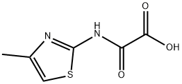 [(4-メチル-1,3-チアゾール-2-イル)アミノ](オキソ)酢酸 化学構造式
