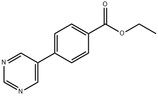 4-PYRIMIDIN-5-YL-BENZOIC ACID ETHYL ESTER Struktur