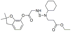 ethyl 3-[cyclohexyl-[(2,2-dimethyl-3H-benzofuran-7-yl)oxycarbonyl-meth yl-amino]sulfanyl-amino]propanoate Structure