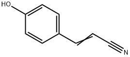 3-(4-ヒドロキシフェニル)プロペンニトリル 化学構造式