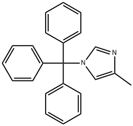 4-メチル-1-トリチル-1H-イミダゾール 化学構造式