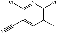 2,6-ジクロロ-5-フルオロ-3-ピリジンカルボニトリル 化学構造式