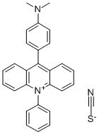 ACRIDINIUM, 9-(4-(DIMETHYLAMINO)PHENYL)-10-PHENYL-, THIOCYANATE 结构式