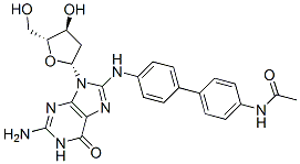 Guanosine, 8-((4'-(acetylamino)(1,1'-biphenyl)-4-yl)amino)-2'-deoxy-|