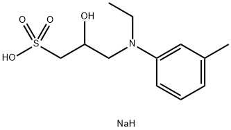 Sodium 3-(N-ethyl-3-methylanilino)-2-hydroxypropanesulfonate Struktur