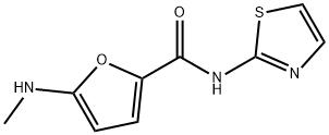 2-Furancarboxamide,  5-(methylamino)-N-2-thiazolyl- Struktur