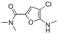 2-Furancarboxamide,  4-chloro-N,N-dimethyl-5-(methylamino)- Struktur