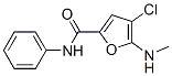 2-Furancarboxamide,  4-chloro-5-(methylamino)-N-phenyl- 化学構造式