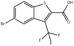 Benzo[b]thiophene-2-carboxylic acid, 5-bromo-3-(trifluoromethyl)-,826995-52-2,结构式