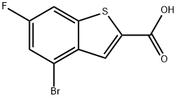 4-溴-6-氟苯并[B]噻吩-2-羧酸 结构式