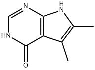 3,7-Dihydro-5,6-dimethyl-4H-pyrrolo[2,3-d]pyrimidin-4-one Struktur