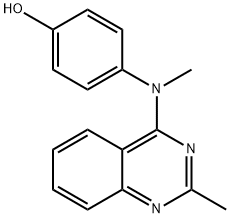 4-(甲基(2-甲基喹唑啉-4-基)氨基)苯酚,827031-26-5,结构式