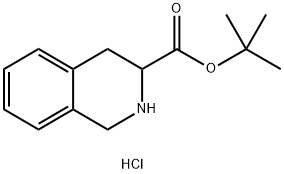 3-ISOQUINOLINECARBOXYLIC ACID, 1,2,3,4-TETRAHYDRO-, 1,1-DIMETHYLETHYL ESTER, HYDROCHLORIDE 化学構造式