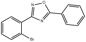 3-(2-ブロモフェニル)-5-フェニル-1,2,4-オキサジアゾール 化学構造式