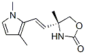 2-Oxazolidinone,4-[2-(1,3-dimethyl-1H-pyrrol-2-yl)ethenyl]-4-methyl-,(4R)-(9CI) 化学構造式