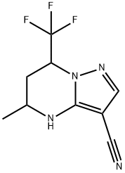 5-甲基-7-(三氟甲基)-4,5,6,7-四氢吡唑并[1,5-A]嘧啶-3-甲腈, 827589-02-6, 结构式