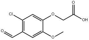 (5-クロロ-4-ホルミル-2-メトキシフェノキシ)酢酸 化学構造式