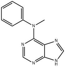 N-Methyl-N-phenyl-9H-purin-6-amine 化学構造式