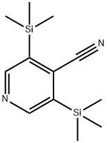 3,5-ビス(トリメチルシリル)ピリジン-4-カルボニトリル 化学構造式