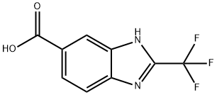 2-TRIFLUOROMETHYL-3H-BENZOIMIDAZOLE-5-CARBOXYLIC ACID 结构式