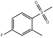 4-フルオロ-2-メチル-1-(メチルスルホニル)ベンゼン 化学構造式