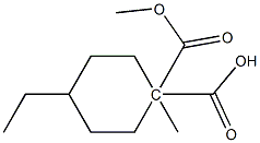 1,1-Cyclohexanedicarboxylicacid,4-ethyl-,dimethylester(9CI) Structure