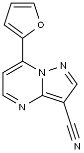 7-(FURAN-2-YL)PYRAZOLO[1,5-A]PYRIMIDINE-3-CARBONITRILE,828273-67-2,结构式