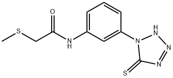 N-[3-(2,5-dihydro-5-thioxo-1H-tetrazol-1-yl)phenyl]-2-(methylthio)acetamide Structure