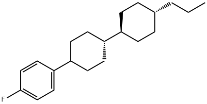 trans,trans-4-(4-フルオロフェニル)-4'-プロピルビシクロヘキシル 化学構造式