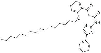 3-[o-(hexadecyloxy)phenyl]-3-oxo-N-(4-phenylthiazol-2-yl)propionamide 结构式