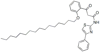 3-[o-(hexadecyloxy)phenyl]-3-oxo-N-(4-phenylthiazol-2-yl)propionamide  Structure