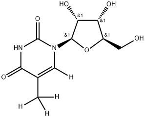5-METHYL-D3-URIDINE-6-D1 Struktur