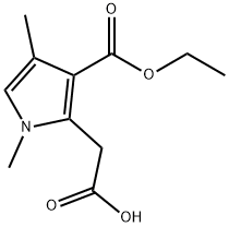 2-CarboxyMethyl-1,4-diMethyl-1H-pyrrole-3-carboxylic acid ethyl ester Structure