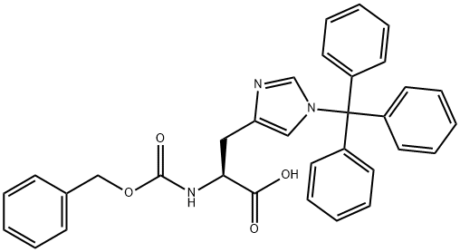 L-Histidine, N-[(phenylMethoxy)carbonyl]-1-(triphenylMethyl)- Structure
