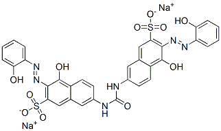 7,7'-(Carbonyldiimino)bis[4-hydroxy-3-[(2-hydroxyphenyl)azo]-2-naphthalenesulfonic acid]disodium salt,82944-44-3,结构式
