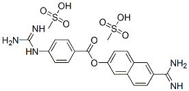 甲磺酸萘莫司他, 82956-11-4, 结构式
